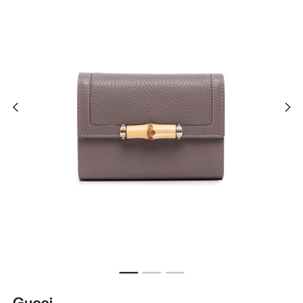 Gucci Diana trifold Taupe Leather Wallet with Bamboo Accent -NEW in box
